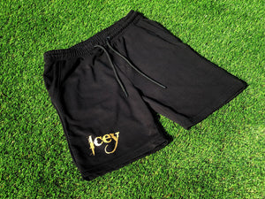 Black/Gold Drawstring Shorts - Icey Apparel®