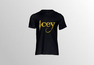 Gold  Logo Print Shirt - Icey Apparel, Casual Icey Streetwear, IceyApparel Clothing , Online Store Icy Clothes ,